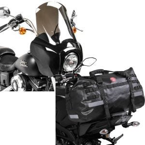 Set: Lampenmaske MG5 für Harley Dyna Street Bob 06-17 Lampen Verkleidung + Hecktasche Drybag XB50 Wasserdicht Volumen 50l_1