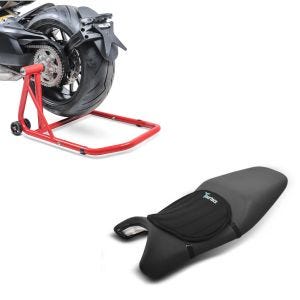 Set: Einarmständer Ducati Hypermotard 950 / SP 19-21 Montageständer Single + Gel Sitzkissen Neopren M Gelkissen Sitzauflage in schwarz_1