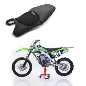 Set: Montageständer Rangierhilfe inkl Rollen Cross Mover M Motorcross or + Gel Sitzkissen Neopren M Gelkissen Sitzauflage in schwarz_1