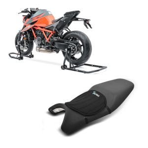 Set: Einarm Montageständer Set für KTM 1290 Super Duke/ R 14-21 + Gel Sitzkissen Neopren M Gelkissen Sitzauflage in schwarz_1