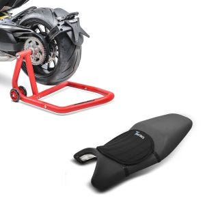 Set: Einarmständer KTM 1290 Super Duke / R 14-21 Montageständer Single-One + Gel Sitzkissen Neopren M Gelkissen Sitzauflage in schwarz_1