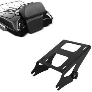 Set: Top Case Medium für Harley Touring Modelle 2014-2021 + Topcase Träger Doppelsitzbank für Harley Touring 14-21 schwarz_1