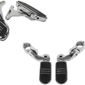 Set: Sozius Trittbretter Harley Touring 93-21 CF2 mit Halter chrom + Sturzbügel Fussrasten für 32mm CF10_1
