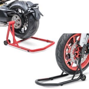 Set: Einarmständer KTM 1290 Super Duke / R 14-21 Montageständer Single + Montageständer Vorderrad Fork Motorradständer mit Dornaufnahme schwarz_1