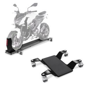 Set: Rangierschiene mit Wippe Smart Mover bis 450 kg in grau + Rangierhilfe für Hauptständer Easy Mover II bis 320kg in schwarz_1