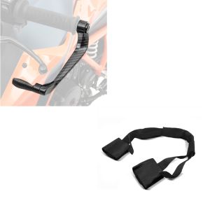 Set: Protections de levier frein et embrayage Aluminium X6 Noir + Moto Sangle d'arrimage du guidon