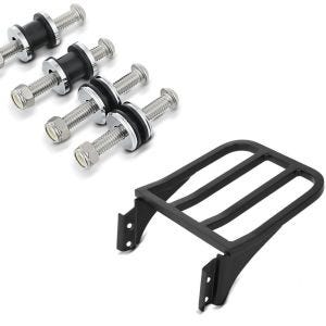 Set: Docking Hardware Kit für Harley Sportster 2004-2020 Anbausatz + Gepäckträger für Harley- Sportster, Dyna, Softail schwarz_1