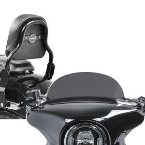 Set: Sissy Bar CSS Fix für Harley- Sport Glide 18-21 schwarz + Windschild für Harley Sport Glide 18-21 M Windschutzscheibe dunkel_1