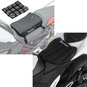 Set: Luftkissen Air Deluxe S Komfort Sitzkissen in schwarz + Gel Sitzkissen Neopren L Gelkissen Sitzauflage in schwarz_1