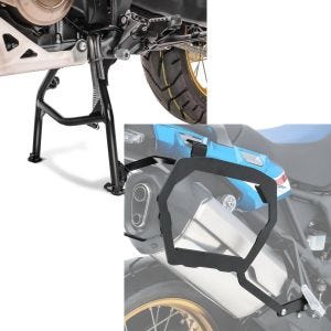 Set: Béquille centrale compatible avec Honda Africa Twin CRF 1000 L 16-19 + Support valises laterales compatible avec Honda Africa Twin CRF 1000 L 18-19 SLP