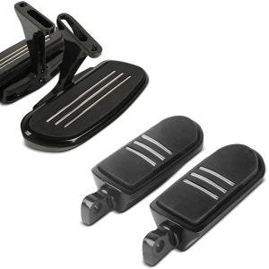 Set: Marchepied passager compatible avec Harley Davidson Touring 93-24 Craftride CF2 avec kit noir + repose pieds Chauffeur-Passager BQ compatible avec Harley Davidson Universel noir Craftride