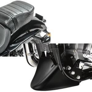 Set: Selle passager avec rembourrage compatible avec Harley Davidson Sportster Forty-Eight 48 / 883 Iron Craftride + Protection moteur compatible avec Harley Davidson Sportster 883 Iron 09-20 Craftride