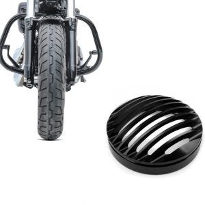 Set: Pare carter compatible avec Harley Davidson Sportster 04-20 Craftride HS5 noir + Moto Grille de Phare Craftride compatible avec Harley Davidson Sportster 04-20 en noir