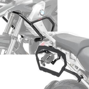 Set: Pare carter haut L compatible avec BMW R 1200 GS 08-12 crashbar Réservoir Motoguard + Support valises laterales compatible avec BMW R 1200 GS 04-12 Bagtecs SLP p. coffres et sacoches