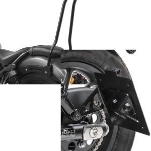 Set: Sissybar für Honda Rebel 500 17-21 Craftride Tampa schwarz + Kennzeichenhalter seitlich M für Honda Rebel 500 17-21 schwarz Craftride_1