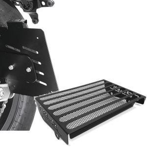 Set: Kennzeichenhalter seitlich für Honda Rebel 500 17-21 schwarz Craftride + Kühlerabdeckung für Honda Rebel 500 17-21 Kühlergrill Zaddox KG1_1