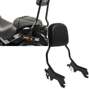 Set: Sissybar für Harley Softail / Sport Glide 18-21 Craftride SRL schwarz + Sissybar für Harley Davidson Sport Glide 18-21 Abnehmbar R1 schwarz Craftride_1