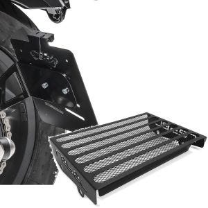 Set: Support de plaque latéral L compatible avec Honda Rebel 500 CMX 17-24 noir Craftride + Protection de radiateur compatible avec Honda Rebel 500 CMX 17-24 Grille Zaddox KG1