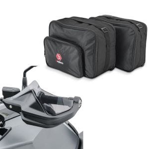 Set: Vario Koffer Innentaschen für BMW R 1200 GS / Adventure 13-18 Koffertaschen Bagtecs MV1 + Handprotektoren Verlängerung für BMW R 1200 GS 13-18 Motoguard rauchgrau_1