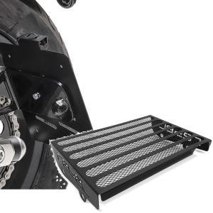 Set: Support de plaque latéral M compatible avec Honda Rebel 500 CMX 17-24 noir Craftride + Protection de radiateur compatible avec Honda Rebel 500 CMX 17-24 Grille Zaddox KG1