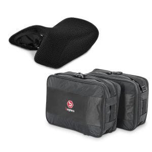 Set: Vario Koffer Innentaschen für BMW R 1200 GS / Adventure 04-12 Koffertaschen Bagtecs MV1 + Sitzbank Bezug BMW R 1200 GS 04-12 Tourtecs Cool-Dry Mesh Ready_1