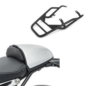 Set: Gepäckträger passend für BMW R NineT / Pure 14-23 Gepäckbrücke Craftride GT1 + Soziusabdeckung passend für BMW R NineT 14-23 Höckerabdeckung Zaddox in silber