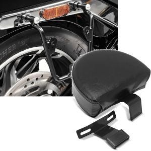 Set: Satteltaschenhalter passend für Harley Davidson Softail 18-24 Abstandshalter re-li Craftride + Fahrer Sissybar passend für Harley Davidson Softail Heritage Custom / 114 18-24 Rückenlehne Craftride FR1 schwarz