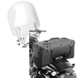 Set: Windschild für Harley-Davidson Sportster 1200 Custom 96-18 Craftride + Hecktasche für Harley Sportster 1200 / Custom SQ1 Craftride 52l schwarz_1