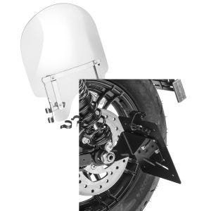 Set: Windschild für Harley-Davidson Sportster 883 88-10 Craftride + Kennzeichenhalter seitlich S für Harley Sportster 883 04-10 schwarz Craftride_1