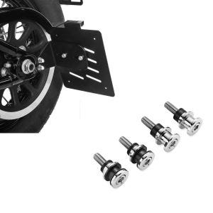 Set: Seitlicher Kennzeichenhalter für Harley Softail Slim (FLSL) 18-21 Craftride S schwarz + Anbausatz Docking Hardware Kit für Harley-Davidson Softail 18-21 52300646 Craftride_1