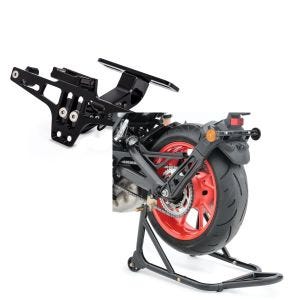 Set: Kennzeichenhalter für KTM 390 Duke / 125 Duke Nummernschildhalter Zaddox NH2 + Montageständer Hinten für KTM 790 / 390 / 200 / 125 Duke schwarz_1