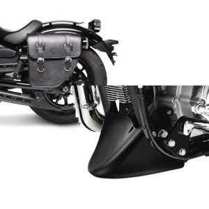 Set: Satteltasche Harley Sportster 883 Iron Texas Craftride 10Ltr links in schwarz + Bugspoiler für Harley Sportster 883 Iron 09-20 Craftride_1