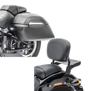 Set: Seitenkoffer Set Kawasaki VN 900 Classic / Custom Craftride K3 33Ltr in schwarz + Sissy Bar X3X für Kawasaki VN 900 Classic / Custom 06-16 Gepäckträger schwarz Craftride_1