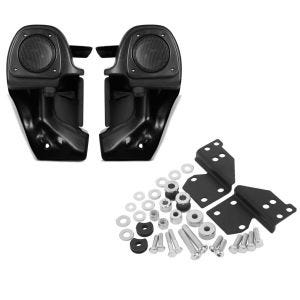 Set: Beinschild mit Lautsprecher II für Harley Electra Glide Standard 96-10 Craftride + Anbausatz Docking Hardware Kit für Harley Davidson Electra Glide Standard 97-08 Craftride_1