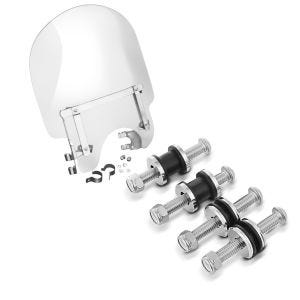 Set: Windschild für Harley-Davidson Sportster 1200 Custom 96-18 Craftride + Docking Hardware Kit für Harley Davidson Sportster 1200 Custom 04-20 Craftride Anbausatz_1