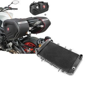 Set: Set Satteltaschen + Hecktasche für Kawasaki Z 750 / R / S Bagtecs RF1-X60 + Wasserkühler für Kawasaki Z 750 04-06 Radiator Kühler_1