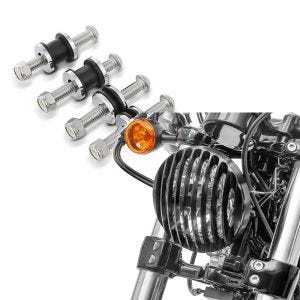 Set: Docking Hardware Kit für Harley Sportster Forty-Eight 48 10-20 Craftride Anbausatz + Scheinwerfer Grill Harley Sportster Forty-Eight 48 10-20 schwarz von Craftride_1