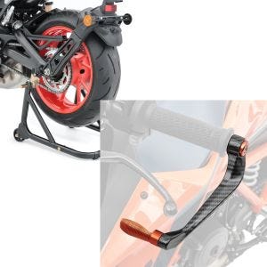 Set: Montageständer Hinten für KTM 790 / 390 / 200 / 125 Duke schwarz + Hebelschützer für KTM 790 / 390 / 125 Duke X6 orange_1