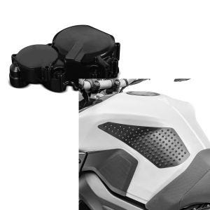 Set: Lichtmaschinendeckel für Suzuki GSX-R 600/ 750 06-17 Limadeckel Motordeckel + Seiten Tankpad für Suzuki GSX-R 750 / 600 Grip L_1
