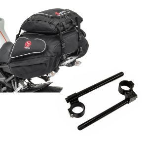Set: Hecktaschen Set Honda CBR 1000 RR Fireblade / SP / SP-2 Bagtecs X50 und X52 + Stummellenker 50mm für Honda CBR 1000 RR Fireblade 04-15 Lenker Erhöhung_1