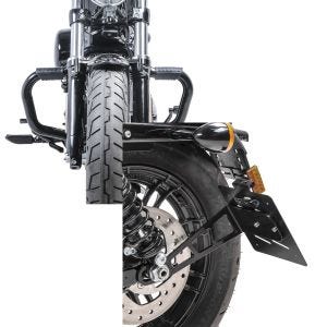 Set: Sturzbügel Mustache II für Harley Davidson Sportster Forty-Eight 48 10-20 Schutzbügel schwarz Craftride + Kennzeichenhalter seitlich L für Harley Sportster Forty-Eight 48 10-20 schwarz Craftride_1