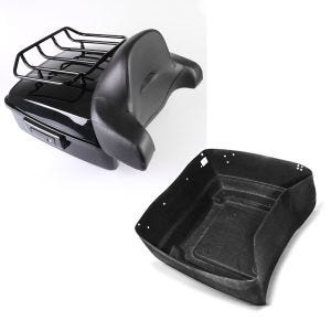 Set: Topcase Chopped für Harley Road Glide 15-20 CB3 schwarz Craftride + Innenverkleidung für Harley Davidson Road Glide 15-20 Topcase King Tour Pak Craftride_1