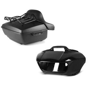Set: Topcase King OLM für Harley Road Glide 15-20 Craftride + Frontverkleidung Innen-Aussen für Harley Road Glide, Special, Ultra 15-20 schwarz Craftride_1