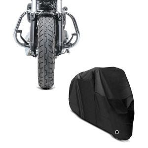 Set: Sturzbügel für Harley Davidson Sportster 883 Superlow 11-20 HS5 chrom Craftride + Abdeckplane Harley Sportster 883 R Roadster / Superlow Craftride XL in schwarz_1