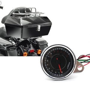 Set: Topcase für Suzuki Marauder VZ 800 Craftride Missouri 43Ltr abschließbar + Motorrad Drehzahlmesser für Suzuki Marauder VZ 800 CVT chrom Craftride_1
