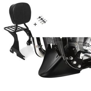 Set: Sissybar für Harley Davidson Sportster 1200 Custom 04-20 Craftride inkl. Gepäckträger und Docking Kit schwarz + Bugspoiler für Harley Sportster 1200 Custom 04-20 Craftride_1