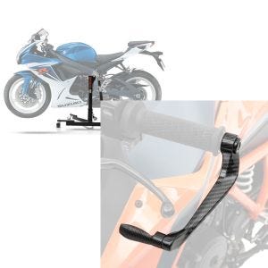 Set: Zentralständer Suzuki GSX-R 750 11-17 Motorradheber ConStands Power-Evo + Hebelschützer für Suzuki GSX-R 750 / 600 X6 schwarz_1