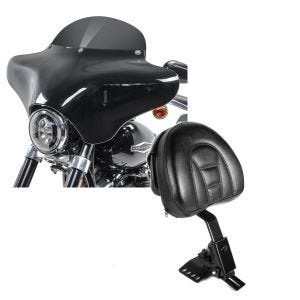 Set: Batwing Verkleidung BD8 für Harley Davidson Road King / Classic Craftride + Fahrer Rückenlehne Small für Harley Road King 97-21 schwarz Craftride_1