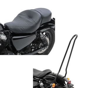 Set: Doppel Sitzbank für Harley Davidson Sportster 1200 Custom 04-20 CM Sitz Craftride + Sissybar für Harley Sportster 1200 Custom 04-20 Craftride Tampa XL schwarz_1