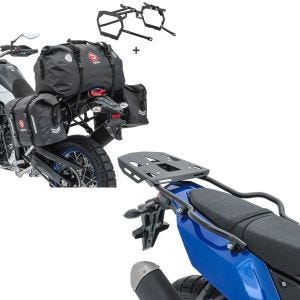 Set: Satteltaschen Set WP8 passend für Yamaha Tenere 700 World Raid 22-24 mit Hecktasche und Kofferträger Bagtecs + Gepäckträger + Halter passend für Yamaha Tenere 700 World Raid 22-24 Bagtecs SLP Gepäckbrücke
